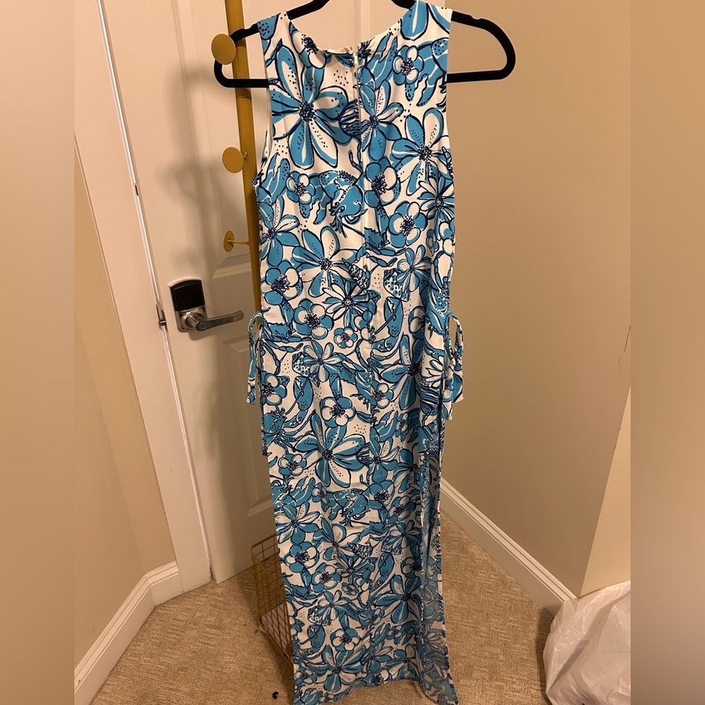 Lilly Pulitzer Blue Floral Maxi Romper – Size 2 🌸 - Picture 3 of 5